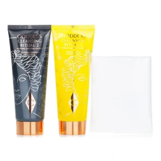 Charlotte Tilbury Goddess Cleansing Ritual Miracle Spa In A Jar Duo Cleanser 2x75ml/2.5oz - Fresh Bloom Skin - Premium Skincare Solutions for Nourished, Hydrated, and Radiant Skin Every Day