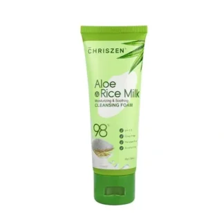 Chriszen 98% Aloe Vera & Rice Milk - Cleansing Foam 50G 50g - Fresh Bloom Skin - Premium Skincare Solutions for Nourished, Hydrated, and Radiant Skin Every Day