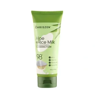 Chriszen 98% Aloe Vera & Rice Milk - Cleansing Foam 100G 100g - Fresh Bloom Skin - Premium Skincare Solutions for Nourished, Hydrated, and Radiant Skin Every Day