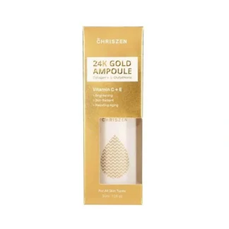 Chriszen Luxury 24k Gold Ampoule 30ml 30g - Fresh Bloom Skin - Premium Skincare Solutions for Nourished, Hydrated, and Radiant Skin Every Day