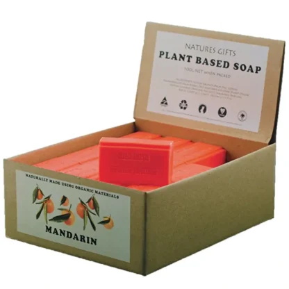 Clover Fields Natures Gifts Plant Based Soap Mandarin 100g x 36 Display - Fresh Bloom Skin - Premium Skincare Solutions for Nourished, Hydrated, and Radiant Skin Every Day