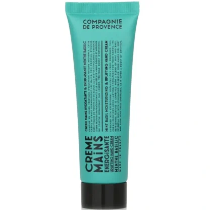 Compagnie de Provence Menthe Basilic Uplifting Hand Cream 30ml/1oz - Fresh Bloom Skin - Premium Skincare Solutions for Nourished, Hydrated, and Radiant Skin Every Day