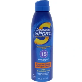 Coppertone Coppertone Sport AccuSpray Sunscreen SPF 15 by Coppertone for Unisex - 6 oz Sunscreen - Fresh Bloom Skin - Premium Skincare Solutions for Nourished, Hydrated, and Radiant Skin Every Day