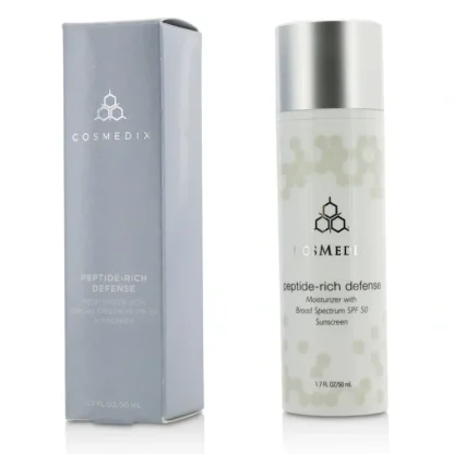 CosMedix Peptide Rich Defense Moisturizer SPF 50 50ml/1.7oz - Fresh Bloom Skin - Premium Skincare Solutions for Nourished, Hydrated, and Radiant Skin Every Day