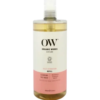 Daily Hydration Cleansing Face Wash by Organic Works for Women - 33.8 oz Cleanser (Refill) - Fresh Bloom Skin - Premium Skincare Solutions for Nourished, Hydrated, and Radiant Skin Every Day