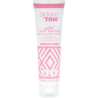 1 Day Instant Tanner - Medium by Skinny Tan for Women - 3.3 oz Bronzer - Fresh Bloom Skin - Premium Skincare Solutions for Nourished, Hydrated, and Radiant Skin Every Day