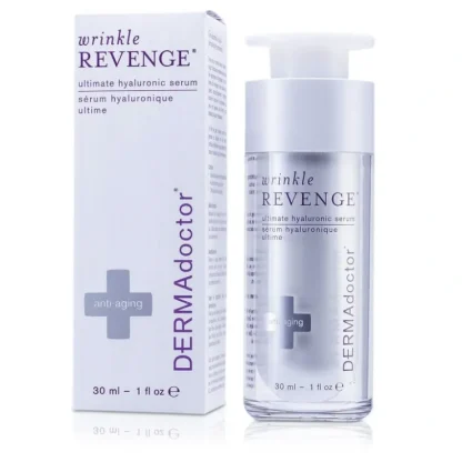 DERMAdoctor Wrinkle Revenge Ultimate Hyaluronic Serum 30ml/1oz - Fresh Bloom Skin - Premium Skincare Solutions for Nourished, Hydrated, and Radiant Skin Every Day
