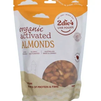 2die4 Live Foods Organic Activated Almonds 600g - Fresh Bloom Skin - Premium Skincare Solutions for Nourished, Hydrated, and Radiant Skin Every Day