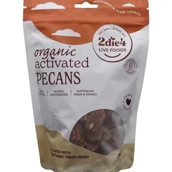 2die4 Live Foods Organic Activated Pecans with Fresh Whey 300g - Fresh Bloom Skin - Premium Skincare Solutions for Nourished, Hydrated, and Radiant Skin Every Day
