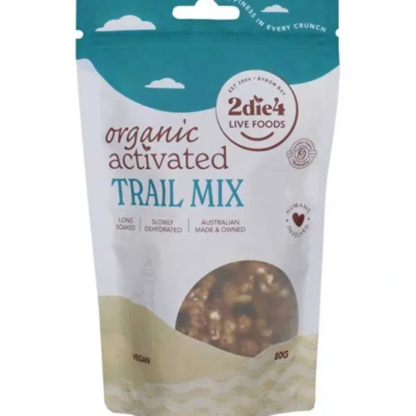 2die4 Live Foods Organic Activated Trail Mix 80g - Fresh Bloom Skin - Premium Skincare Solutions for Nourished, Hydrated, and Radiant Skin Every Day