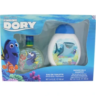 Disney Finding Dory by Disney for Kids - 2 Pc Gift Set 3.4oz EDT Spray, 10.1oz Shower Gel & Shampoo - Fresh Bloom Skin - Premium Skincare Solutions for Nourished, Hydrated, and Radiant Skin Every Day