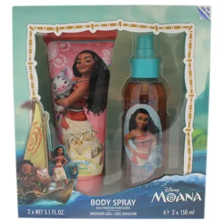 Disney Moana by Disney for Kids - 2 Pc Gift Set 5.1oz Shower Gel, 5.1oz Body Spray - Fresh Bloom Skin - Premium Skincare Solutions for Nourished, Hydrated, and Radiant Skin Every Day