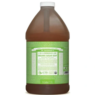 Dr. Bronner's Organic Pump Soap Refill (Sugar 4-in-1) Lemongrass Lime 1900ml - Fresh Bloom Skin - Premium Skincare Solutions for Nourished, Hydrated, and Radiant Skin Every Day