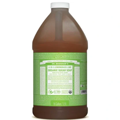 Dr. Bronner's Organic Pump Soap Refill (Sugar 4-in-1) Lemongrass Lime 1900ml - Fresh Bloom Skin - Premium Skincare Solutions for Nourished, Hydrated, and Radiant Skin Every Day