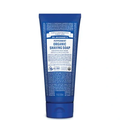 Dr. Bronner's Organic Shaving Soap Peppermint 207ml - Fresh Bloom Skin - Premium Skincare Solutions for Nourished, Hydrated, and Radiant Skin Every Day