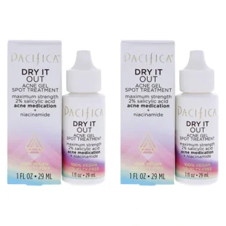 Dry It Out Acne Gel Spot Treatment by Pacifica for Unisex - 1 oz Treatment - Pack of 2 - Fresh Bloom Skin - Premium Skincare Solutions for Nourished, Hydrated, and Radiant Skin Every Day