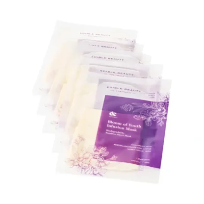 Edible Beauty Australia & Bloom of Youth Infusion Sheet Mask x 5 Pack - Fresh Bloom Skin - Premium Skincare Solutions for Nourished, Hydrated, and Radiant Skin Every Day