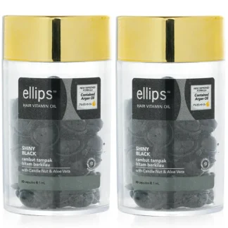 Ellips Hair Vitamin Oil - Shiny Black Duo 2x50capsules - Fresh Bloom Skin - Premium Skincare Solutions for Nourished, Hydrated, and Radiant Skin Every Day