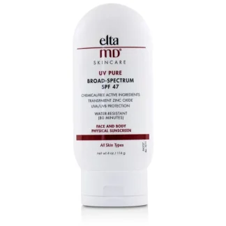 EltaMD UV Pure Water-Resistant Face & Body Physical Sunscreen SPF 47 (Unboxed) 114g/4oz - Fresh Bloom Skin - Premium Skincare Solutions for Nourished, Hydrated, and Radiant Skin Every Day
