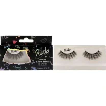 Essential Faux Mink 3D Lashes - Exquisite by Rude Cosmetics for Women - 1 Pc Pair - Fresh Bloom Skin - Premium Skincare Solutions for Nourished, Hydrated, and Radiant Skin Every Day