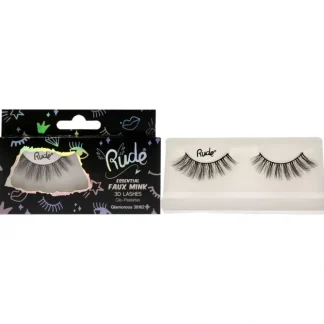 Essential Faux Mink 3D Lashes - Glamorous by Rude Cosmetics for Women - 1 Pc Pair - Fresh Bloom Skin - Premium Skincare Solutions for Nourished, Hydrated, and Radiant Skin Every Day