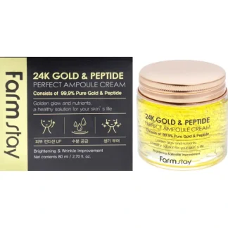 FarmStay 24K Gold and Peptide Perfect Ampoule Cream by FarmStay for Women - 2.7 oz Cream - Fresh Bloom Skin - Premium Skincare Solutions for Nourished, Hydrated, and Radiant Skin Every Day