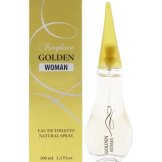 Fragluxe Golden Woman by Fragluxe for Women - 3.3 oz EDT Spray - Fresh Bloom Skin - Premium Skincare Solutions for Nourished, Hydrated, and Radiant Skin Every Day