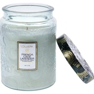 French Cade Lavender - Large by Voluspa for Unisex - 18 oz Candle - Fresh Bloom Skin - Premium Skincare Solutions for Nourished, Hydrated, and Radiant Skin Every Day