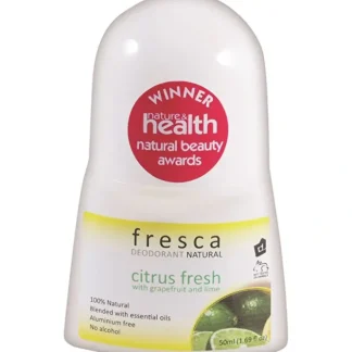 Fresca Natural Deodorant Citrus Fresh (with Grapefruit & Lime) 50ml - Fresh Bloom Skin - Premium Skincare Solutions for Nourished, Hydrated, and Radiant Skin Every Day