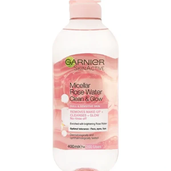 Garnier Micellar Cleansing Rose Water Clean & Glow 400ml - Fresh Bloom Skin - Premium Skincare Solutions for Nourished, Hydrated, and Radiant Skin Every Day