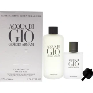Giorgio Armani Acqua Di Gio by Giorgio Armani for Men - 2 Pc Gift Set 6.7oz EDT Spray, 1.7oz EDT Spray - Fresh Bloom Skin - Premium Skincare Solutions for Nourished, Hydrated, and Radiant Skin Every Day