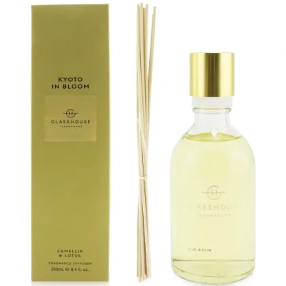 Glasshouse Diffuser - Kyoto In Bloom (Camellia & Lotus) 250ml/8.4oz - Fresh Bloom Skin - Premium Skincare Solutions for Nourished, Hydrated, and Radiant Skin Every Day