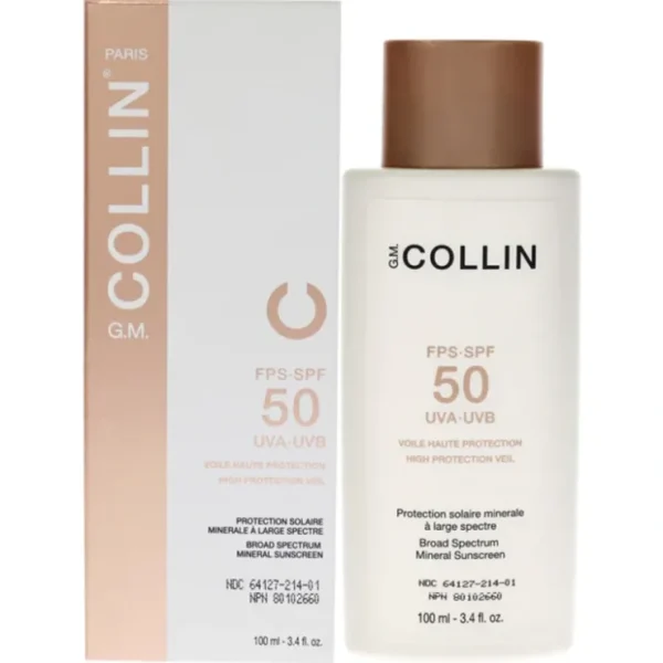 G.M. Collin High Protection Veil SPF 50 by G.M. Collin for Unisex - 3.4 oz Sunscreen - Fresh Bloom Skin - Premium Skincare Solutions for Nourished, Hydrated, and Radiant Skin Every Day