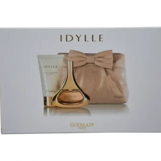 Guerlain Idylle by Guerlain for Women - 3 Pc Gift Set 1.7oz EDP Spray, 2.5oz Body Lotion, Bag - Fresh Bloom Skin - Premium Skincare Solutions for Nourished, Hydrated, and Radiant Skin Every Day