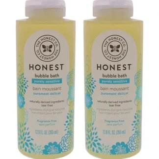 Honest Bubble Bath - Fragrance Free by Honest for Kids - 12 oz Bubble Bath - Pack of 2 - Fresh Bloom Skin - Premium Skincare Solutions for Nourished, Hydrated, and Radiant Skin Every Day