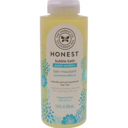Honest Bubble Bath - Fragrance Free by Honest for Kids - 12 oz Bubble Bath - Fresh Bloom Skin - Premium Skincare Solutions for Nourished, Hydrated, and Radiant Skin Every Day