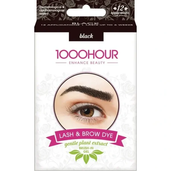 1000HOUR Plant Based Lash & Brow Dye Kit - Black - Fresh Bloom Skin - Premium Skincare Solutions for Nourished, Hydrated, and Radiant Skin Every Day