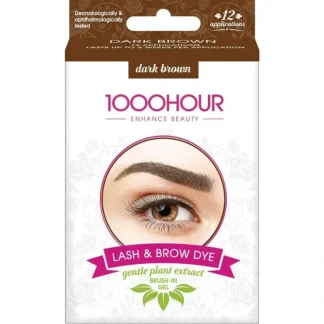 1000HOUR Plant Based Lash & Brow Dye Kit - Dark Brown - Fresh Bloom Skin - Premium Skincare Solutions for Nourished, Hydrated, and Radiant Skin Every Day