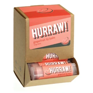 Hurraw! Lip Balm Grapefruit 4.3g x 24 Display - Fresh Bloom Skin - Premium Skincare Solutions for Nourished, Hydrated, and Radiant Skin Every Day