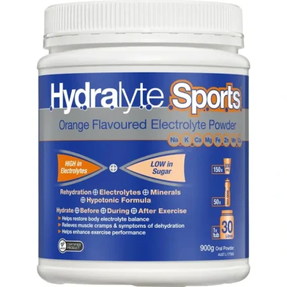Hydralyte Sports Orange Powder 900g - Fresh Bloom Skin - Premium Skincare Solutions for Nourished, Hydrated, and Radiant Skin Every Day