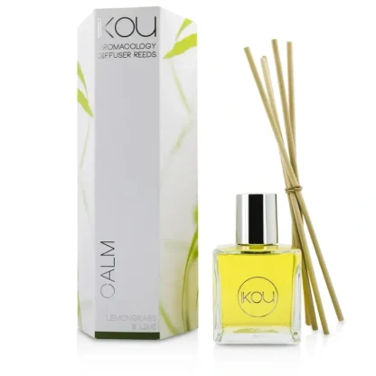 iKOU Aromacology Diffuser Reeds - Calm (Lemongrass & Lime - 9 months supply) 175ml - Fresh Bloom Skin - Premium Skincare Solutions for Nourished, Hydrated, and Radiant Skin Every Day
