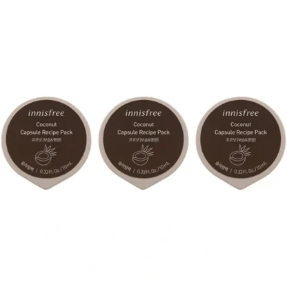 Innisfree Capsule Recipe Pack Mask - Coconut by Innisfree for Unisex - 0.33 oz Mask - Pack of 3 - Fresh Bloom Skin - Premium Skincare Solutions for Nourished, Hydrated, and Radiant Skin Every Day