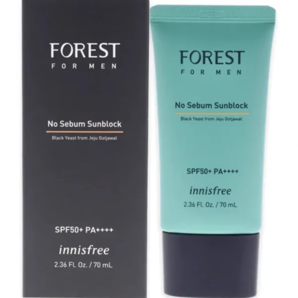 Innisfree Forest For Men No-sebum Sunblock SPF 50 by Innisfree for Unisex - 2.36 oz Sunscreen - Fresh Bloom Skin - Premium Skincare Solutions for Nourished, Hydrated, and Radiant Skin Every Day