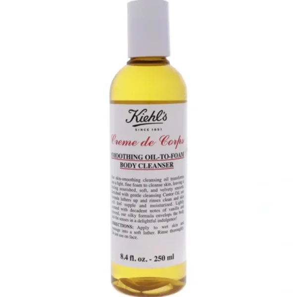 Kiehls Creme de Corps Smoothing Oil-to-Foam Body Cleanser by Kiehls for Unisex - 8.4 oz Body Wash - Fresh Bloom Skin - Premium Skincare Solutions for Nourished, Hydrated, and Radiant Skin Every Day