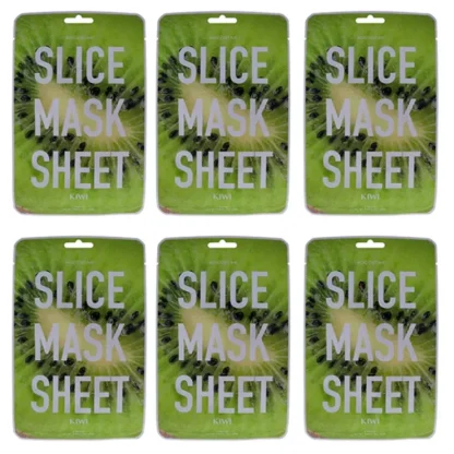 Kocostar Slice Sheet Mask - Kiwi by Kocostar for Unisex - 1 Pc Mask - Pack of 6 - Fresh Bloom Skin - Premium Skincare Solutions for Nourished, Hydrated, and Radiant Skin Every Day