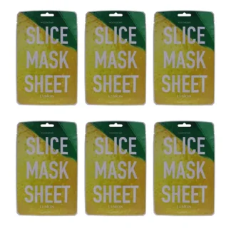 Kocostar Slice Sheet Mask - Lemon by Kocostar for Unisex - 1 Pc Mask - Pack of 6 - Fresh Bloom Skin - Premium Skincare Solutions for Nourished, Hydrated, and Radiant Skin Every Day