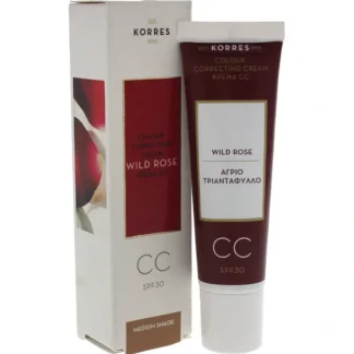 Korres Wild Rose CC Colour Correcting Cream SPF 30 - Medium Shade by Korres for Women - 1.01 oz Cream - Fresh Bloom Skin - Premium Skincare Solutions for Nourished, Hydrated, and Radiant Skin Every Day