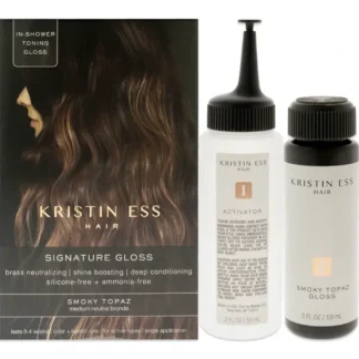 Kristin Ess Signature Hair Gloss - Smoky Topaz - Medium Neutral Bronde by Kristin Ess for Unisex - 1 Application Hair Color - Fresh Bloom Skin - Premium Skincare Solutions for Nourished, Hydrated, and Radiant Skin Every Day