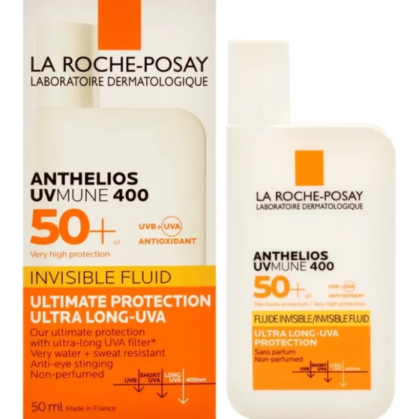 La Roche Posay Anthelios UVmune 400 Invisible Fluid SPF 50 Plus by La Roche-Posay for Women - 1.7 oz Sunscreen - Fresh Bloom Skin - Premium Skincare Solutions for Nourished, Hydrated, and Radiant Skin Every Day