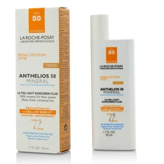 La Roche Posay Anthelios 50 Mineral Tinted Ultra Light Sunscreen Fluid 50ml/1.7oz - Fresh Bloom Skin - Premium Skincare Solutions for Nourished, Hydrated, and Radiant Skin Every Day